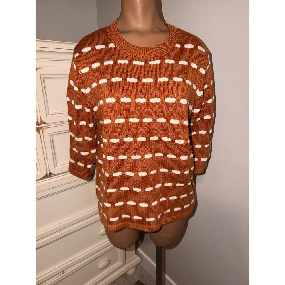 Orange Fall Orange Sweater Roolee Medium - Picture 3 of 8
